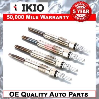 Ikio 4X FOR NISSAN KUBISTAR 1.5 2003- DIESEL HEATER GLOW PLUGS PLUG CANDLES FULL