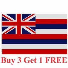 Hawaii Flag Hawaiian Islands Banner HI State Banner New Indoor Outdoor 3x5 Foot.