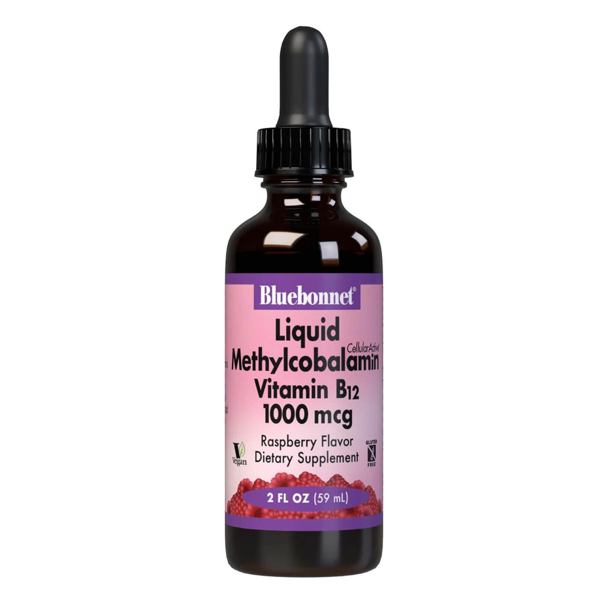 Bluebonnet Liquid Cellular Active Methylcobalamin 1000 Mcg Raspberry 2 fl  oz