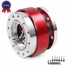 Red Universal Car Steering Wheel Ball Quick Release Hub Adapter Snap Off Kit
