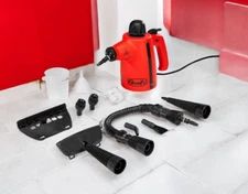 GRANT'S Handheld Steam Cleaner 1200 Watts 11.5 Fl. Oz. 9 ft Power Cord, Red