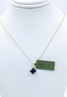 GENUINE 1.06 Cts BLUE SAPPHIRE PENDANT 14K YELLOW GOLD - Free Appraisal  - NWT — photo 4