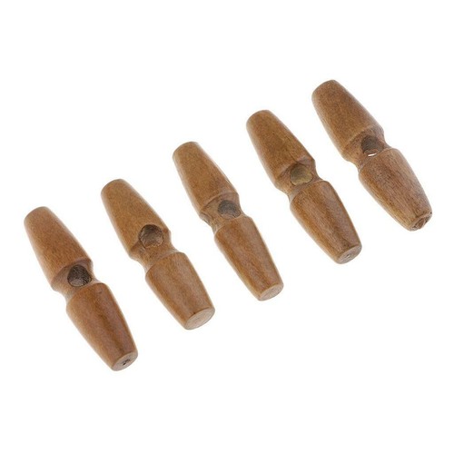 20Pcs Knitting Coat Duffle Toggle Wood Horn Buttons Clothing Accessories - Picture 4 of 6