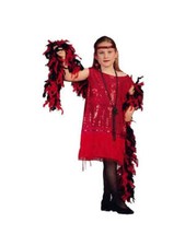 Child Red Sequin Flapper Dress Costume