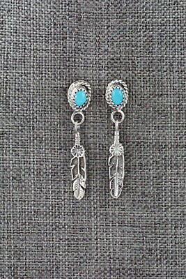 Turquoise and Sterling Silver Earrings - Emery Spencer
