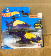 NEW Hot Wheels HW Batman Series 2 5 DC Comics Batcopter - Purple-Dented Case