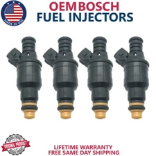 4x OEM Bosch Fuel Injectors Fits For 1985 Volvo 745 2.3L I4 Naturally Aspirated