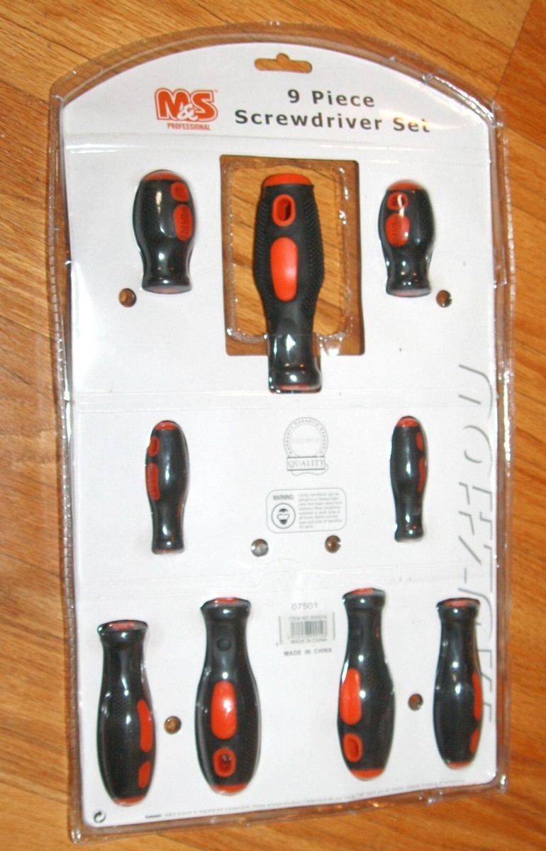 9 piece Screwdriver Set M&S Professional 07501 Muzhou | eBay