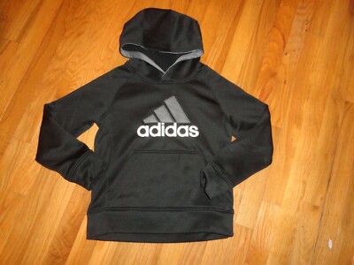 Girls Adidas Black Pull Over Hoodie Size Small