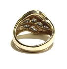 14k yellow gold .98ct round baguette diamond cluster ring 6.3g 6.5 ladies — photo 4