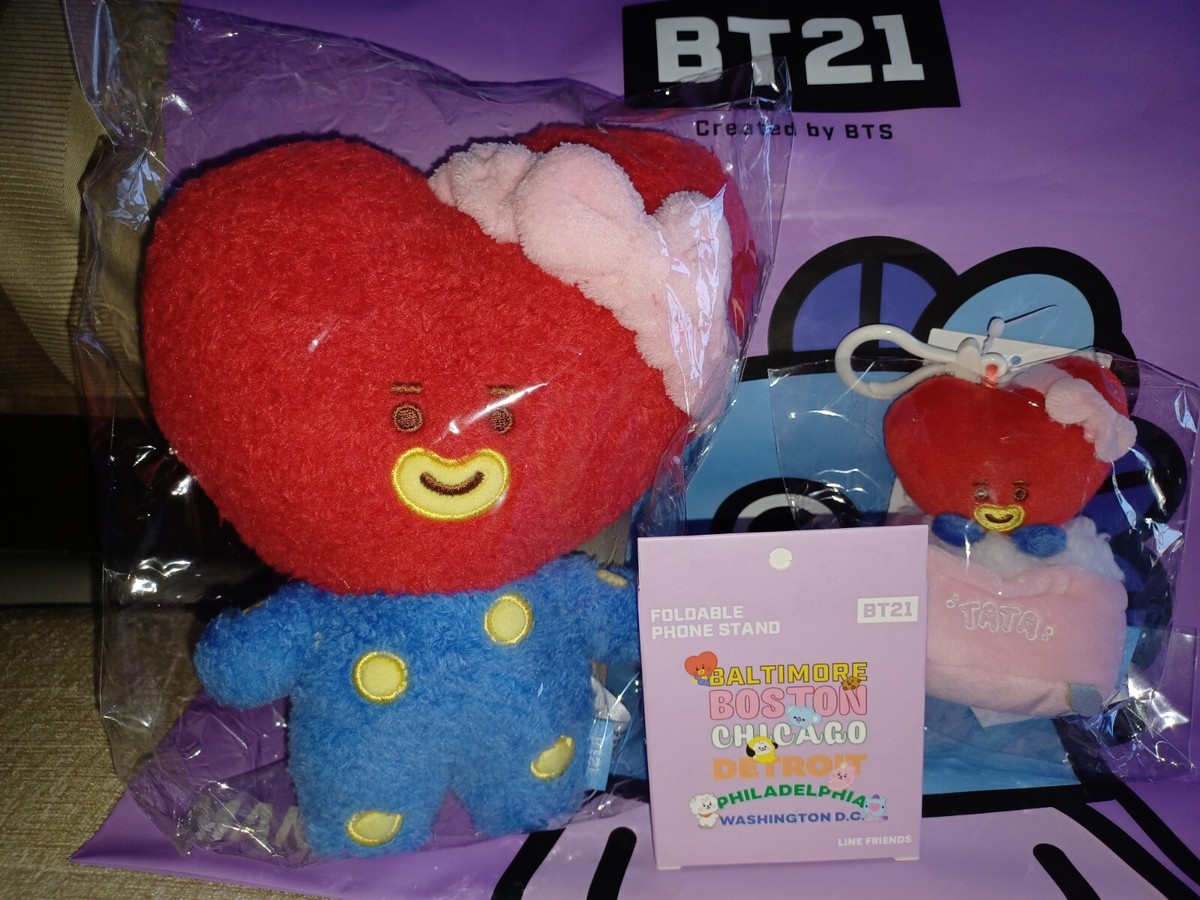 BTS BT21 TATA Bath time style Plush Doll & Mascot set Linefriends 