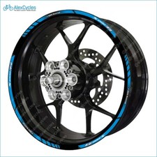 Bmw S1000rr Light Blue Motorrad Motorsport Laminated Wheel Rim Decals Stripes