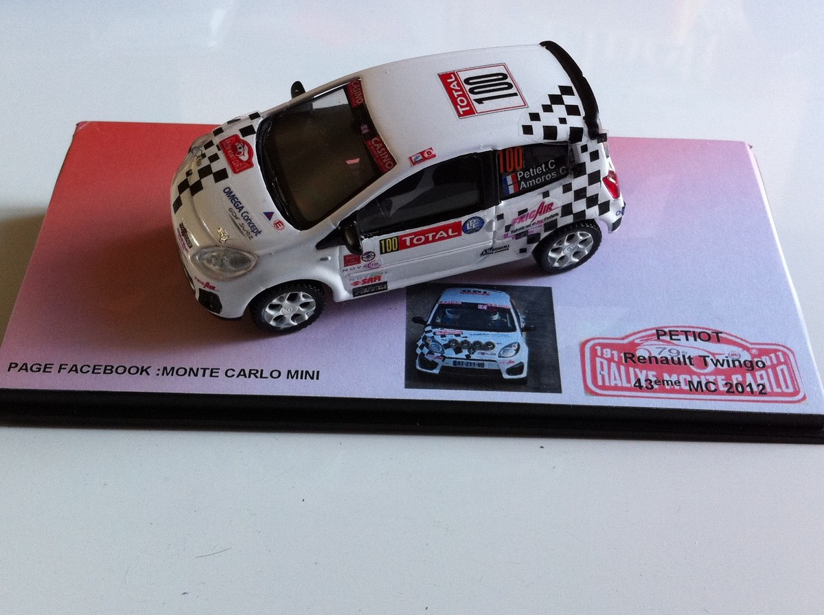 Décalcomanie Autocollant 1/43 Renault Twingo N°109 Rally WRC Monte-Carlo 2011
