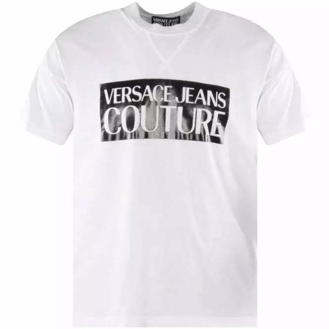 VERSACE JEANS COUTURE LOGO PRINT T SHIRT WHITE. eBay