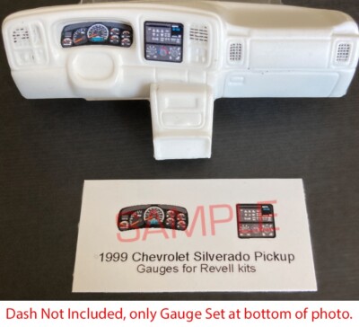 1999 CHEVROLET SILVERADO PICKUP GAUGE FACES for 1/25 REVELL model kits