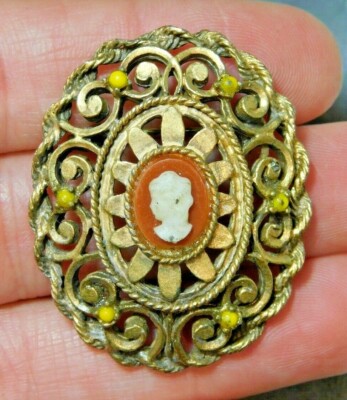 Broche Ovale En Filigrane Doré - Marque Sodial - Neuf Sans Emballage