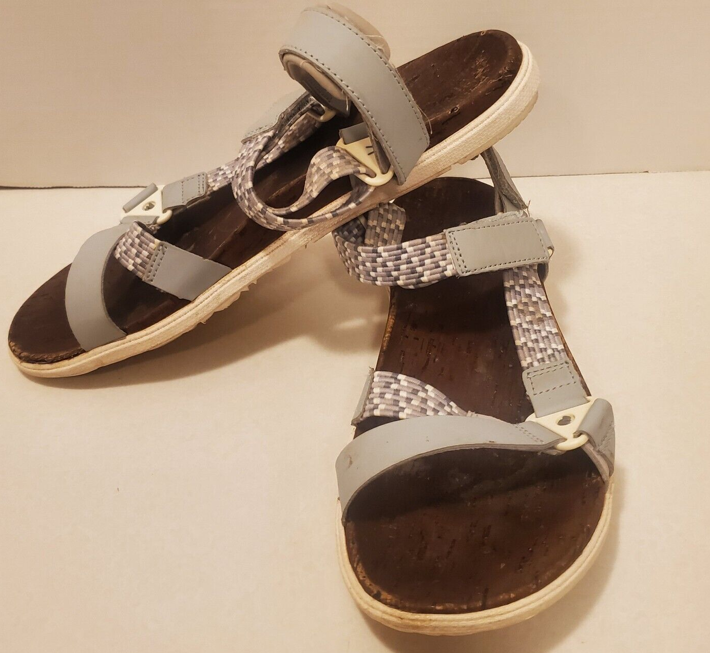 Sandali Merrell High Rise Woven cinturino posteriore donna giro città Sunvue taglia 11 grigi