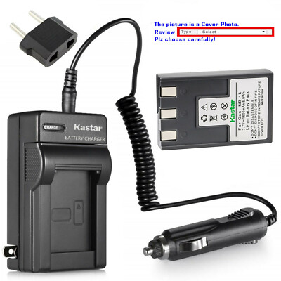 Kastar Battery AC Charger for NB-1L NB-1LH CB-2L Canon Digital IXUS V2 Camera