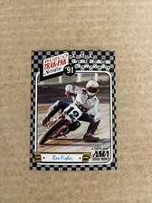 1991 AMA Rex Fisher Buzco Trak-Pak Flat Track Motorcycle Racing Card