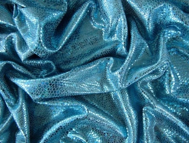 FOLIENJERSEY Reptil  Hologram Stoff glitzernd elastisch TÜRKIS EUR 15,98/m - Bild 1 von 1