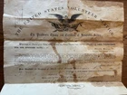 1864 Civil War Certificate of Honorable Service President Lincoln