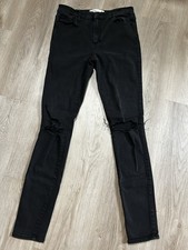Abercrombie  Fitch Women's Super Skinny High Rise Ankle Jeans Size 27/4R Black