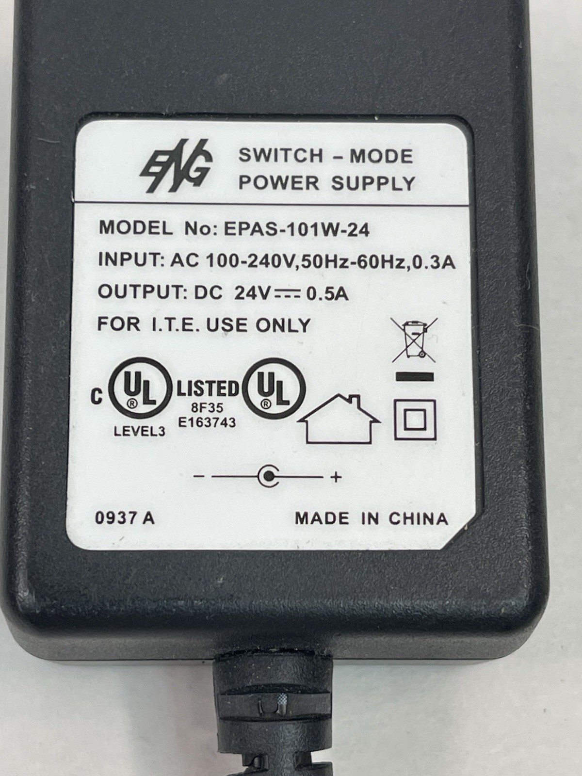 1 Genuine ENG EPAS-101W-24 Switch-Mode Power Supply Adapter 24V OEM