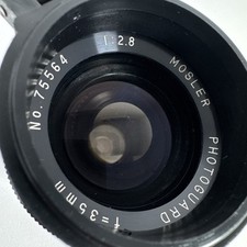 Vintage Mosler 35mm 1:2.8 No.75564 Photoguard Lens Made in Japan
