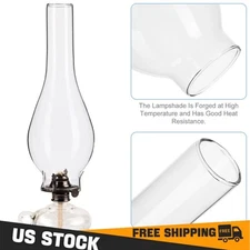 Kerosene Lamp Glass Chimney Clear Cover for Oil Cylinder Candle Shade US