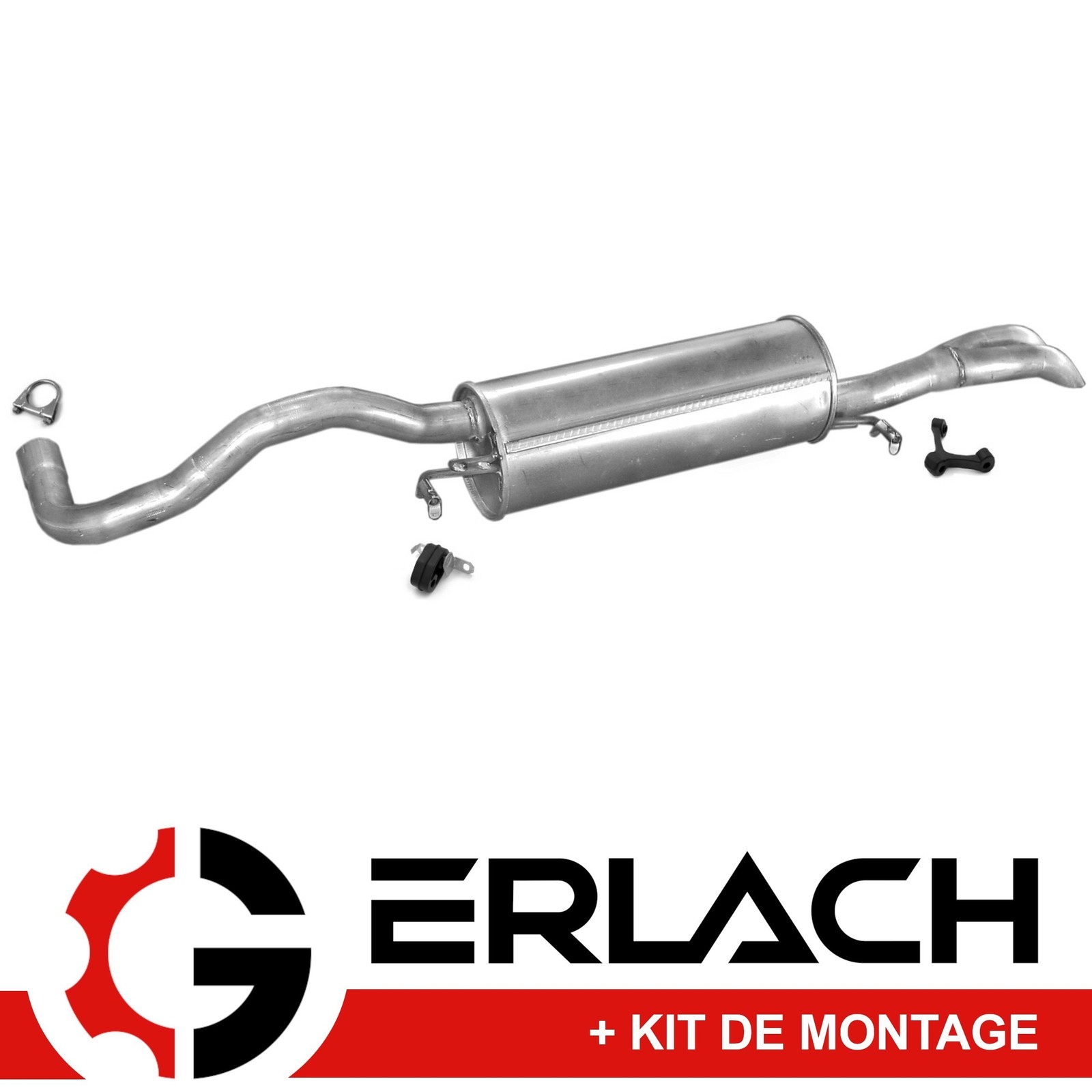 Silencieux arrière Audi A4 1.9 TDI pour berline type 494 en acier aluminisé
