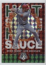 2021 Panini Mosaic Hot Sauce Green Mosaic Prizm Mike Trout #HS1 19ks