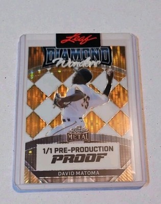  2025 Leaf Metal David Matoma GOLD  1/1 Pre Production Proof