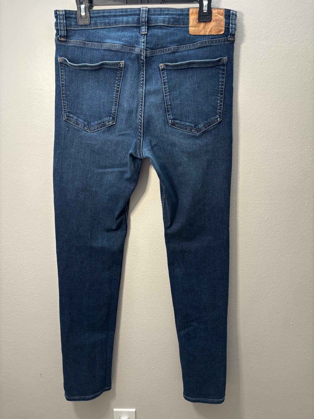 Calvin Klein Men’s Slim Fit Jeans Blue Denim W34 L32 Stretch image 3