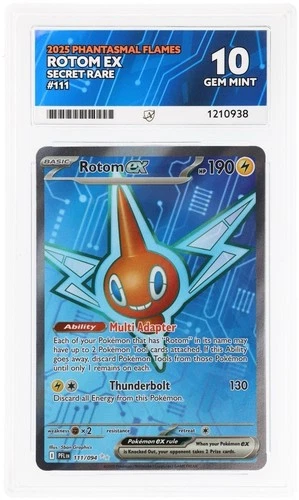 2025 Pokémon Rotom EX Full Art Phantasmal Flames 111/094 ACE 10 GEM MINT