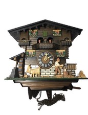 Albert Schwab Cuckoo Clock Rare- German Cuendet Musical BlackForest ((READ))
