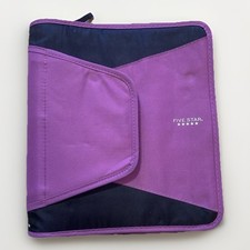 Mead Five Star 3 Ring Trapper Keeper Binder Pink/Black Zipper EUC