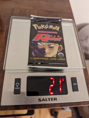 Pokemon sealed HEAVY 1st edition Team Rocket booster pack, 21 grams!