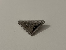 PRADA PIN BROOCH silver.,USED Exellent Condition,HAT,BAG,DRESS,SHIRT,,coat