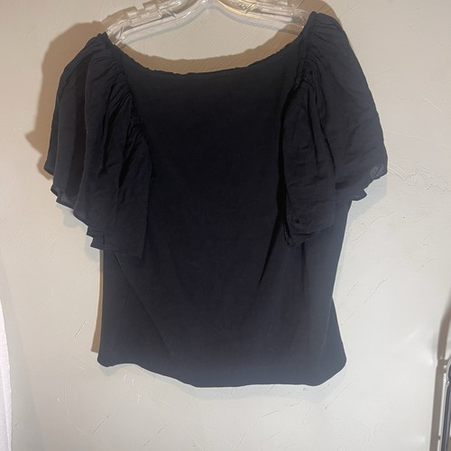 Maeve Anthropology Women's Black Short Flowy Sleeve Sz 3x - Picture 3 of 6