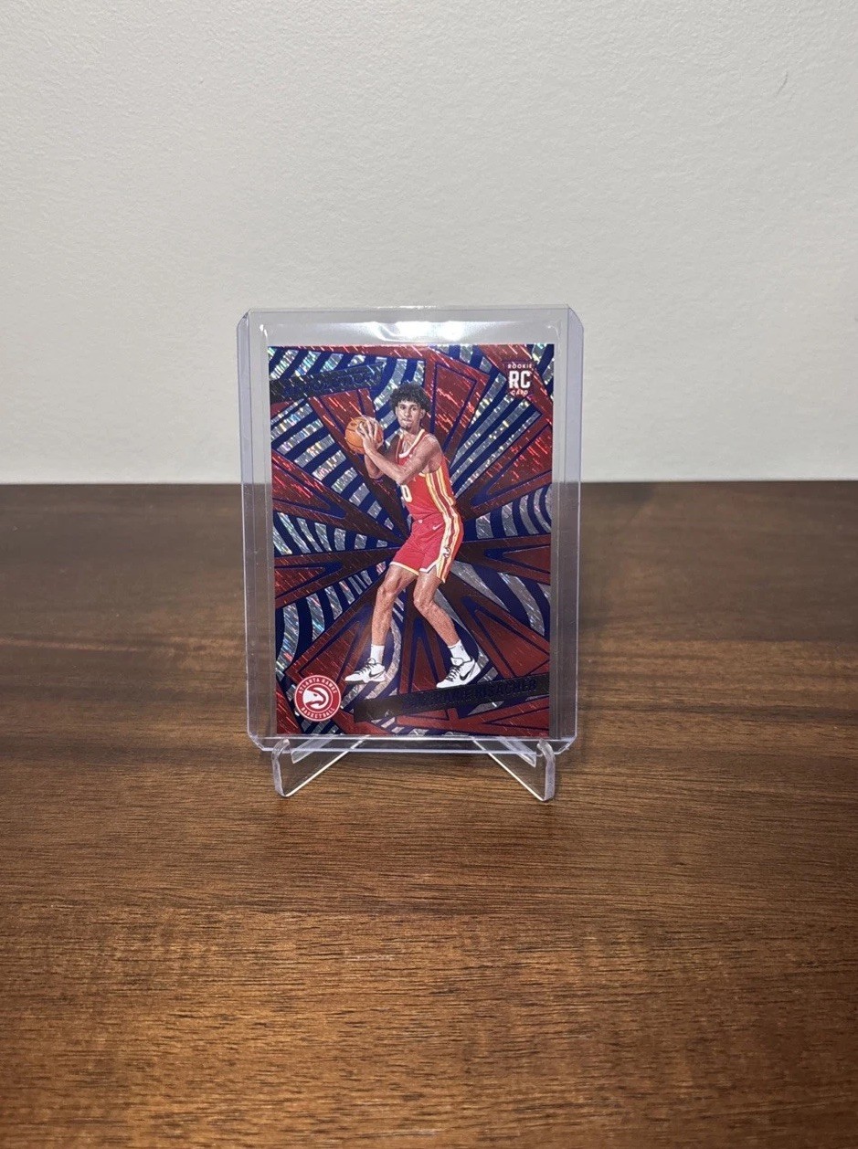 2024-25 Panini Revolution - Rookies Zaccharie Risacher #104 Blue Storm (RC)