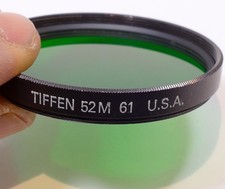 Tiffen G1 Green Color Threaded Filter 52mm Filter made in USA