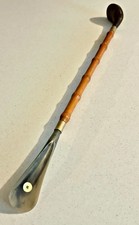 VIntage Italian Golf Club Shoe Horn Long Handle Made in Italy MCM Bamboo Style