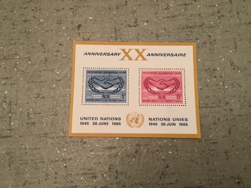1965 20th Anniversary of United Nations (VARIETY) - Scott# 145dii - MNH (1691)