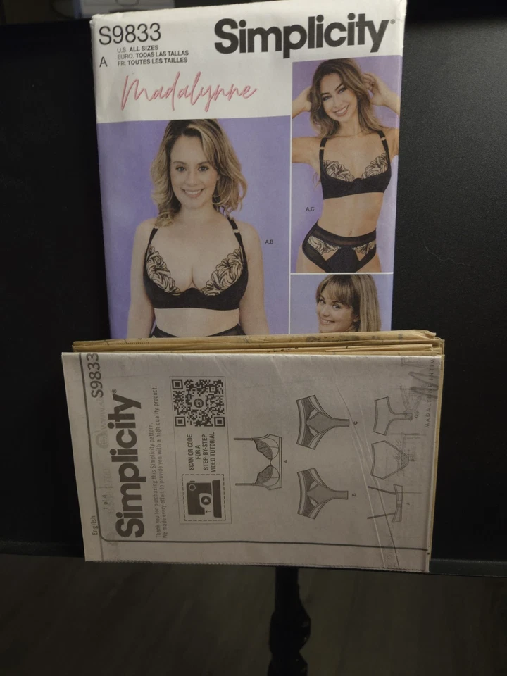 Simplicity Sewing Pattern S9833 Misses' Bra, Panty, Thong by Madalynne Intimates - Image 3 of 3