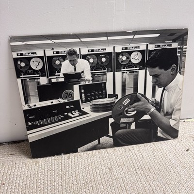 Vintage 1960s IBM 7074 Mainframe Computer Union 76 Data Processing Photo 20x16
