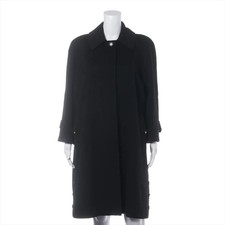 Chanel Coco Button 96A Wool coats 34 Ladies' Black P08272W02312 Wears Hairball