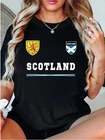 women's Scotland Flag Graphic T Shirt Scottish Football Supporters Tee