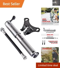 Durable Mini Bike Pump with Gauge - Lightweight & Efficient for Quick Inflation
