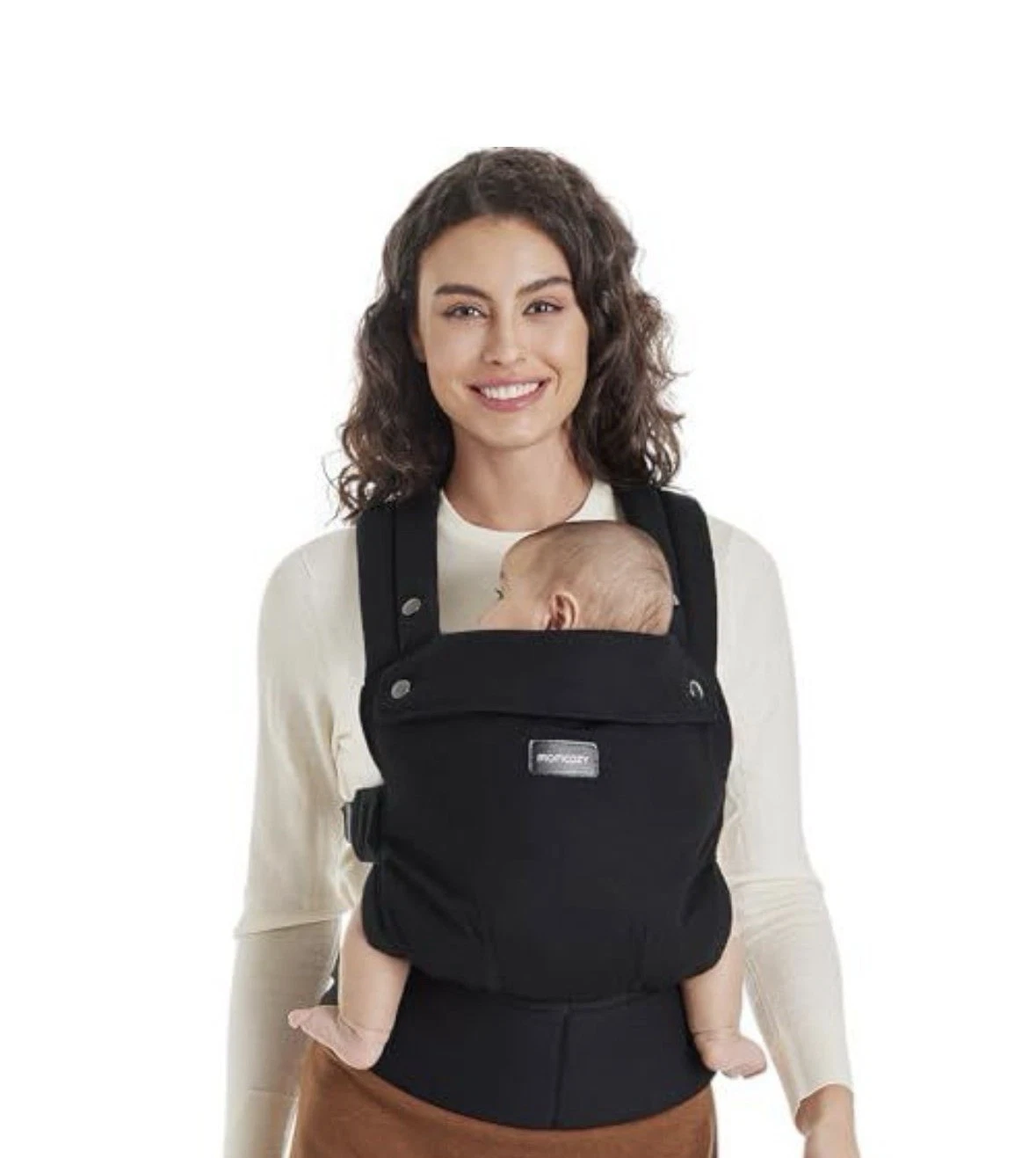Momcozy Ergonomic Baby Carrier 7-44lbs Adjustable Cotton Black Lightweight