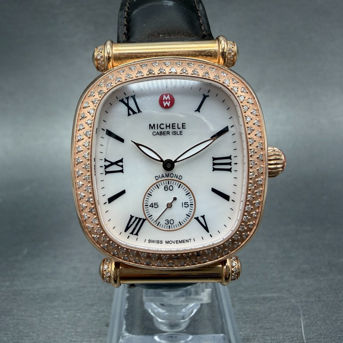 Michele Caber Diamond Womens Watch Michele Caber 37mm .58 CT Diamond Mop Dial Swiss Quartz  main image 3